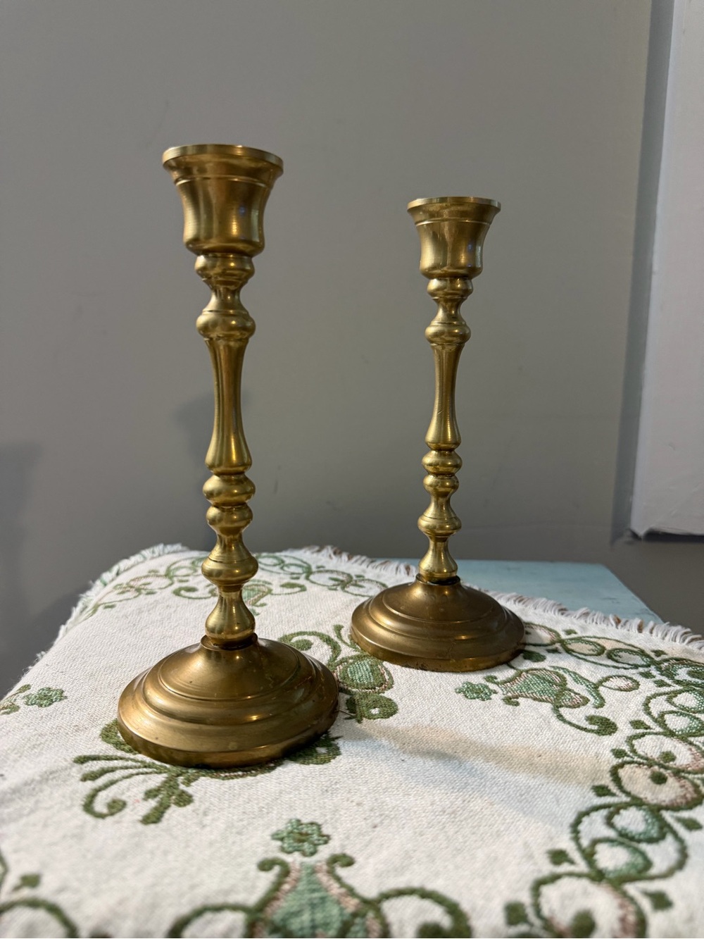 Brass Candlestick Pair